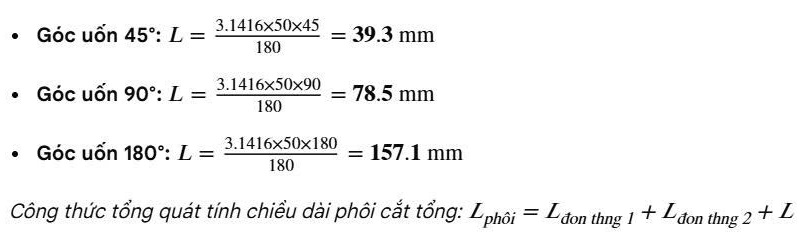 Uốn ống thép/inox phi 34 × 3mm bán kính R=50mm