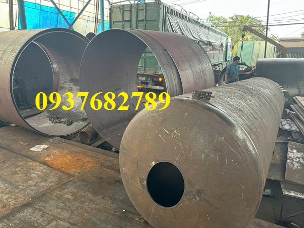  Gia công lốc ống tròn hàn đính sang phe từ thép tấm dày 20/22/24/25/26/28mm
