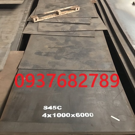 Giá thép tấm S45C dày 4mmx1224mmx2440mm hàng sẵn tại kho TP.HCM