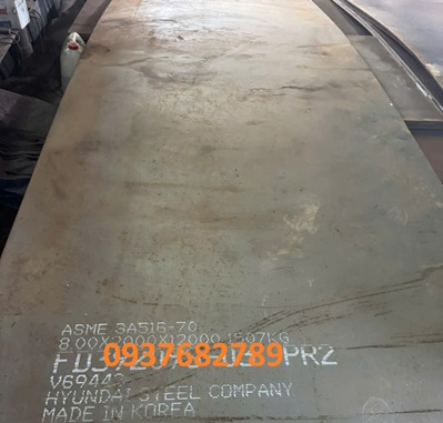 Thép tấm chịu nhiệt A516 Gr.70 dày 26mm/26ly Hàn Quốc cắt quy cách