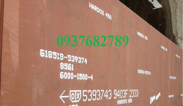 Thép tấm hardox 450 dày 4mm