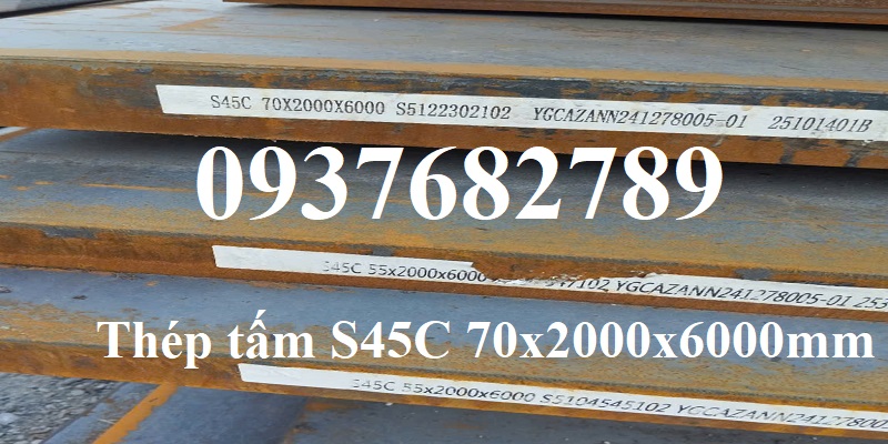 THÉP TẤM S45C DÀY 70MM TRUNG QUỐC