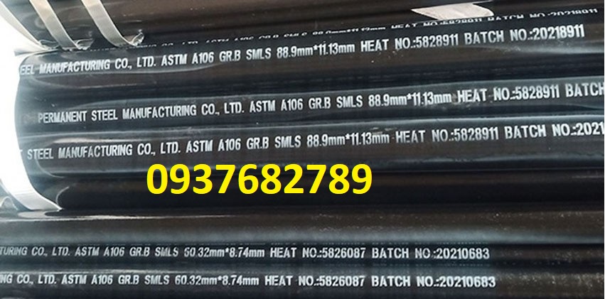 Thép ống phi 88.9x5.49 (dày 5.49mm/ly)ASTM A53-B/ASTM A106-B/API-5L/SCH40 /X52