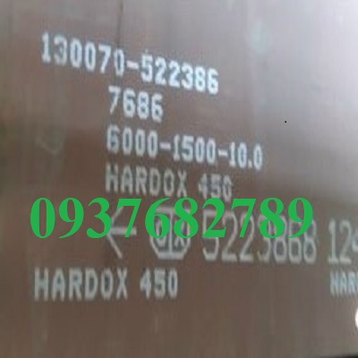 Thép tấm hardox 450 dày 10mm