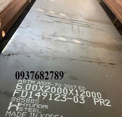 Giá thép tấm chịu nhiệt theo tiêu chuẩn ASTM A515 Gr70 dày 6mm(6ly,6li)