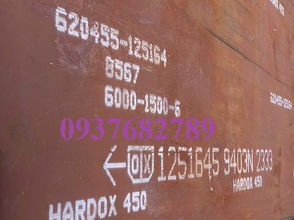 Thép tấm hardox 450 dày 6mm