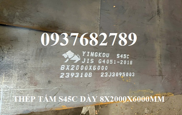 THÉP TẤM S45C DÀY 8MM TRUNG QUỐC